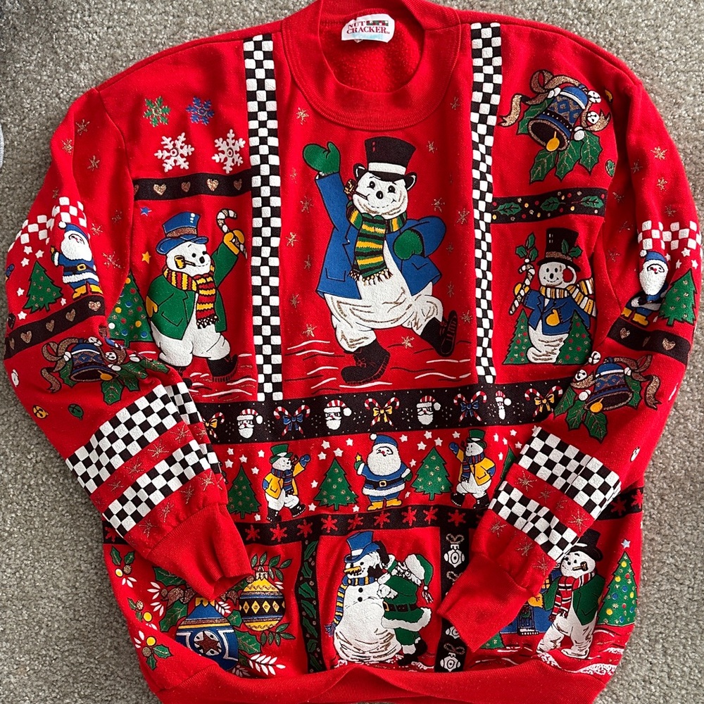 Vintage 80s Nutcracker  ugly sweater